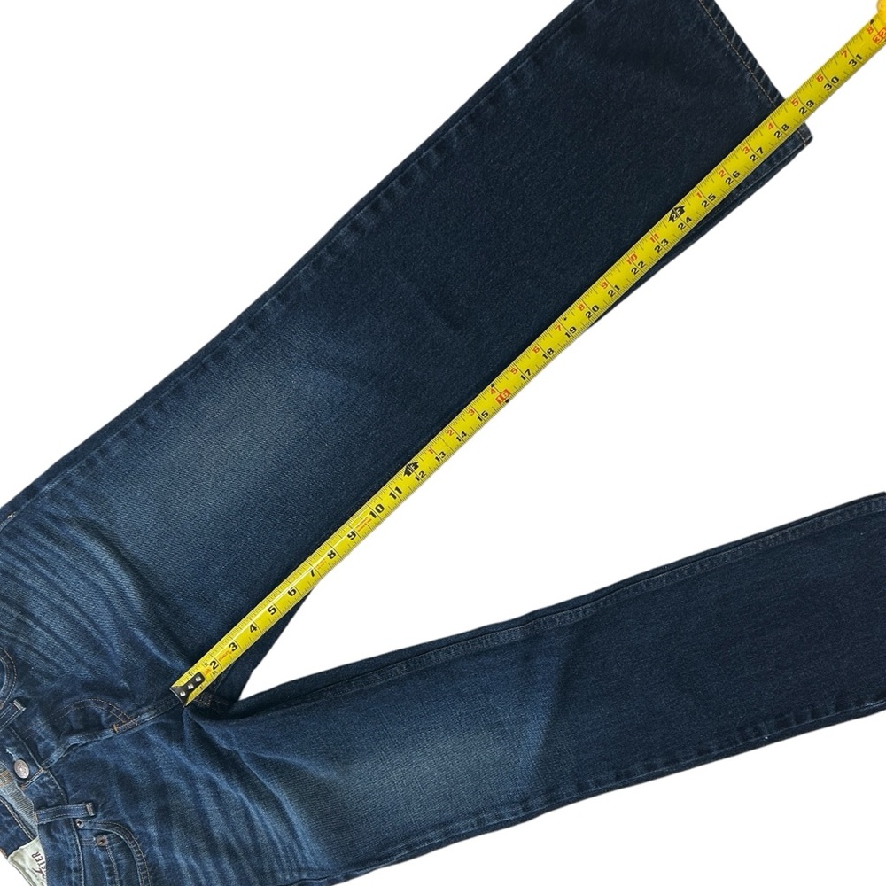 Hollister Mens 28x30 Straight Leg Dark Blue Button Fly Denim Blue Jeans EUC - Picture 6 of 16